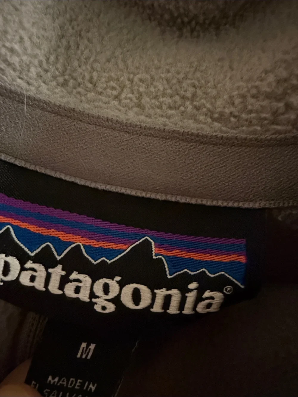 Patagonia Light Gray Men’s Quarter-Zip Fleece Pullover